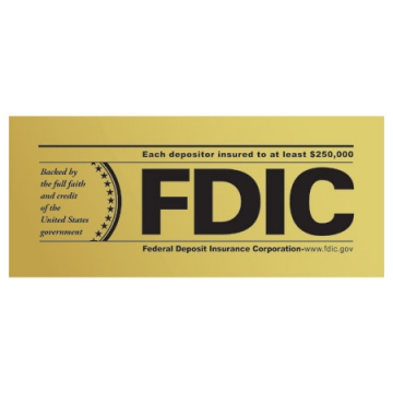 Image of item: FDIC 1 Sided Outdoor Decal 7x3