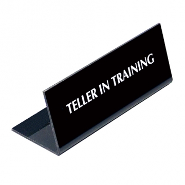 Image of item: Acrylic Countertop Teller in Training Tent Sign