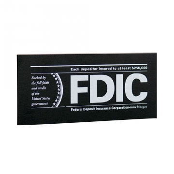 Image of item: Economical FDIC Countertop Sign - 7W x 3H
