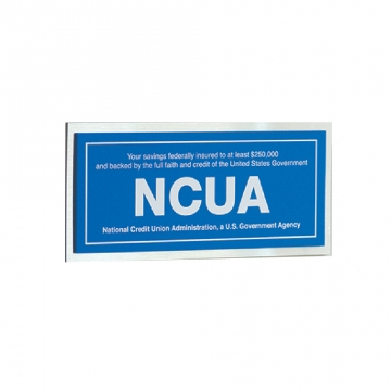 Image of item: NCUA Wall Sign with Backplate