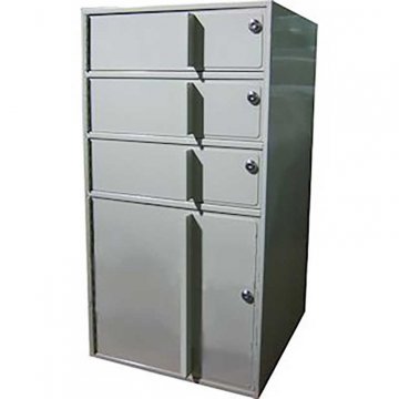 Image of item: Fenco Single width, (3) Teller Lockers over (1) Manager/Cash Locker 24"D