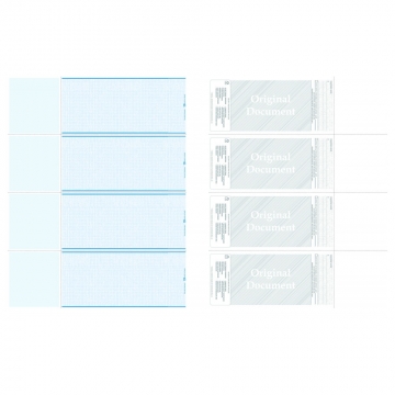 Image of item: Laser 4-Up Personal Laser Check with Endorser Area on Back - 8 1/2" x 11"