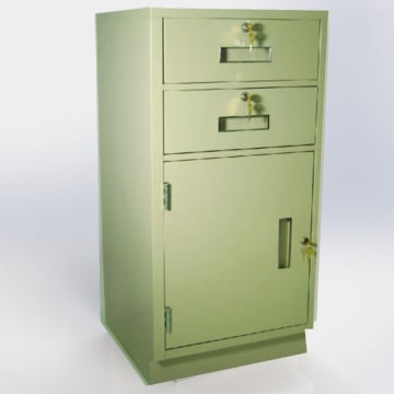 Image of item: Fenco Silverline Lowboy Pedestal Unit Hinged Door 2 Drawer