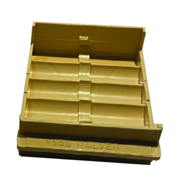 Image of item: Half Dollar Double-Duty Coin Trays - Sand with Rib