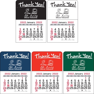 Image of item: Thank You! Vinyl Adhesive Mini Stick Calendar 2025