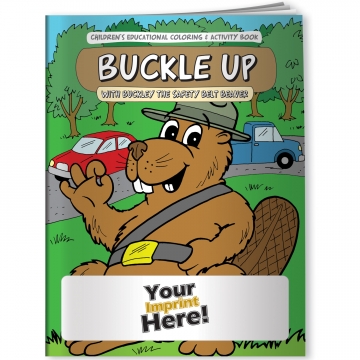 Image of item: Coloring Book -  Buckle Up with Buckley The Safety Belt Beaver