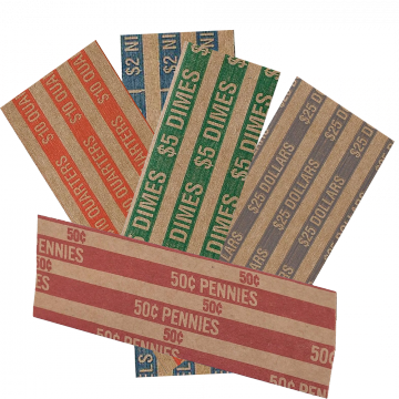 Image of item: Coin Wrappers with Striped Colors