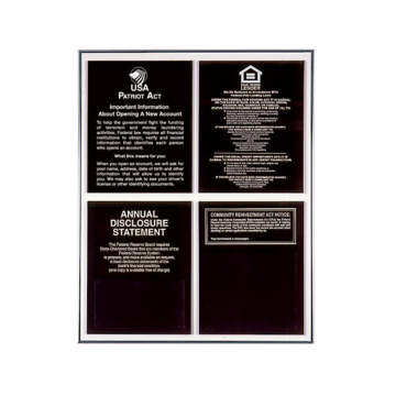 Image of item: Aluminum Frame for (4) 11x14 Acrylic Mandatory Signs