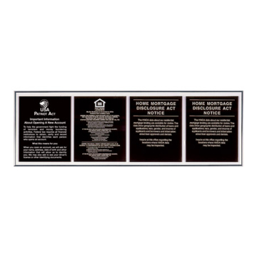 Image of item: Aluminum Frame for (4) 11x14 Acrylic Mandatory Signs - horiz