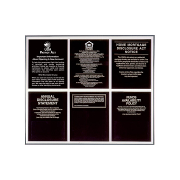 Image of item: Aluminum Frame for (6) 11x14 Acrylic Mandatory Signs