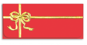 Image of item: Gold Foil on Red Paper with Red Outer Envelope - Holiday Currency Envelopes