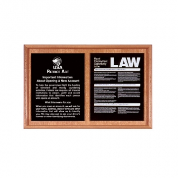 Image of item: Oak Wall Frame for 2 Acrylic Mandatory Signs