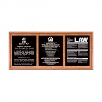 Image of item: Solid Wood Mandatory Sign Frame for (3) Mandatory Signs