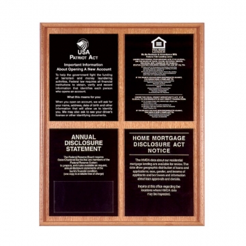 Image of item: Solid Wood Mandatory Sign Frame for (4) 11w x 14h Signs