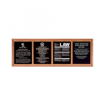 Image of item: Solid Wood Mandatory Sign Frame for (4) 11w x 14h Signs