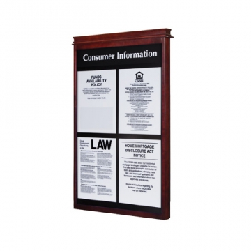 Image of item: Windsor Wall Frame with Header for 4 Acrylic Signs