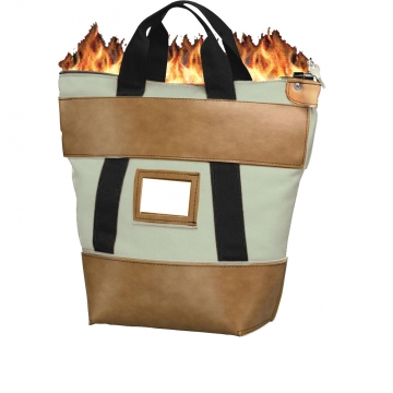 Image of item: 21W x 18H x 8D Fire Resistant Locking Courier Bag - Made to Order