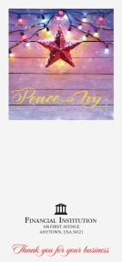 Image of item: Peace and Joy Star - 3-1/4W - Holiday Drive-Up Envelopes