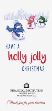 Image of item: Snowmen Playing - 3-1/4W - Holiday Drive-Up Envelopes