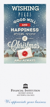 Image of item: Wishing Peace, Goodwill and Happiness - 3-1/4W - Holiday Drive-Up Envelopes