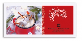 Image of item: Hot Cocoa Snowman - Open Side - Holiday Drive-Up Envelopes -