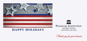 Image of item: Patriotic Happy Holidays - Open Side -  Drive-Up Envelopes