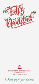 Image of item: Feliz Navidad - 3-1/4 x 7 Open End - Spanish Drive-Up Envelopes