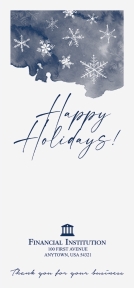 Image of item: Happy Holidays Snowflakes - 3-1/4 x 7 Open End - Drive-Up Envelopes