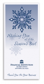 Image of item: Snowflake Season’s Best - 3-1/4 x 7 Open End - One Color Drive-Up Envelopes