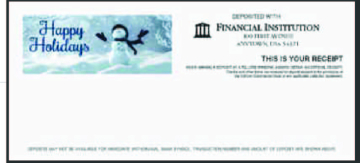 Image of item: Happy Holiday Snowman - Holiday Teller Receipts