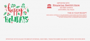 Image of item: Happy Holidays Greenery - Holiday Teller Receipts