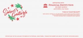 Image of item: Season’s Greetings Wreath - Holiday Teller Receipts