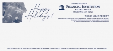 Image of item: Happy Holidays Snowflakes - Holiday Teller Receipts