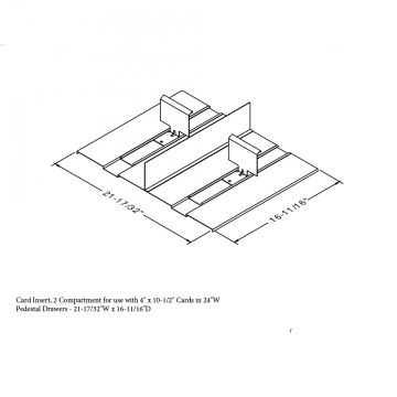 Image of item: Card Insert, 2 Compartment (4 x 10.5 Card)
