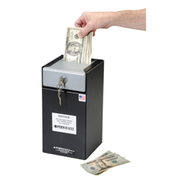 Image of item: Classic top loading, slide off lid drop box with security cam lock