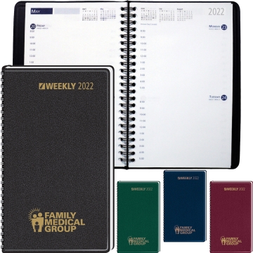 Image of item: Unruled, Two Days Per Page Planner Wired To Cover 2025