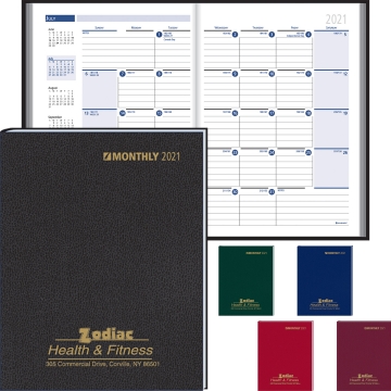 Image of item: Ruled Monthly Format Stitched to Cover Desk Planner 2025