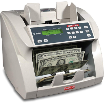 Image of item: Semacon Table Top Premium Bank Grade Currency Counter with Value Mode, Batching, 1000-1800 npm