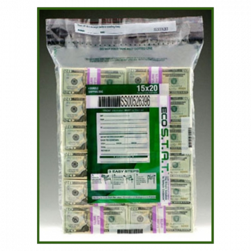 Image of item: 15W x 20H Clear, Large Currency Bag - 250/CTN