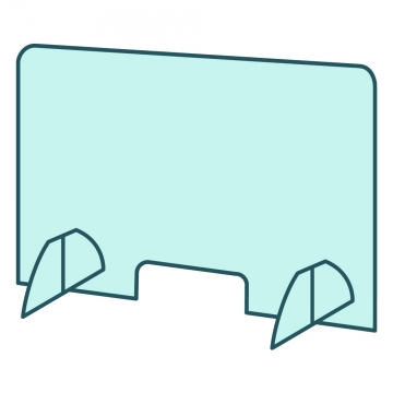 Image of item: 35W x 30H Protective Germ Shields (Sneeze Guard) for Counter Tops