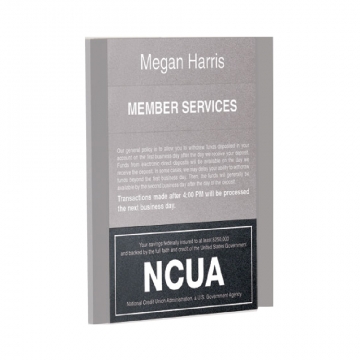 Image of item: Magnetic NCUA Replacement Strip 7W x 3H