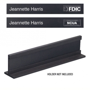 Image of item: Name Insert with FDIC or NCUA, 11-1/4w x 1-1/2h