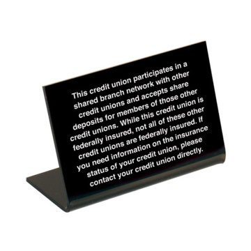 Image of item: 4w x 3h Credit Union Shared Branch Sign