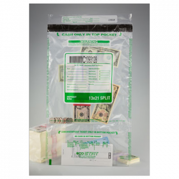 Image of item: Vertical Split Deposit Bags - 13W x 21H - 250/CTN