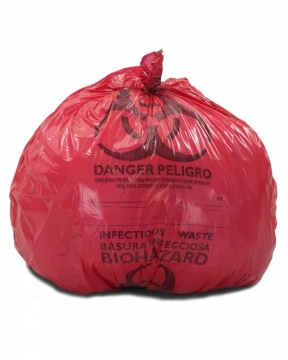 Image of item: 8-10 Gallon Medical Waste Trash Bags - 1.3 Mil - 500/case