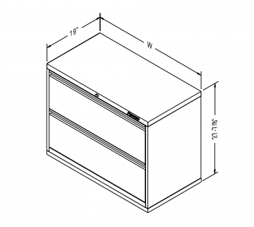 Image of item: Fenco Lateral File, 2 Drawer, 42"W