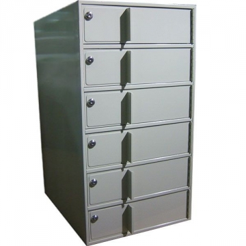 Image of item: Fenco Single width, (6) Teller Lockers 17"D