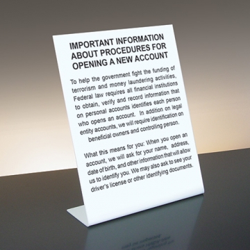 Image of item: Partriot Act 2018 - 11x14 White Acrylic - Bent