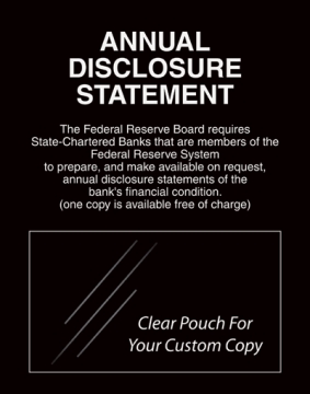 Image of item: Annual Disclosure Statement - FDIC Banks (Federal Reserve) - Black Acrylic