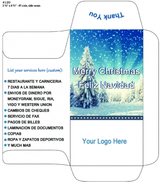 Image of item: Merry Christmas and Feliz Navidad Open End Drive-Up